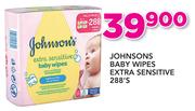 Johnsons Baby Wipes Extra Sensitive-288's