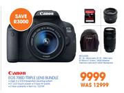 Canon EOS 700D Triple Lens Bundle