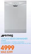 Smeg 12 Place Silver Dishwasher LVS65SSA