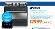 Smeg 90cm Full Gas Black Cooker SSA91GGA9 Including Smeg 2 Slice Toaster