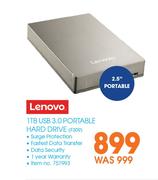 Lenovo 1TB USB 3.0 Portable Hard Drive F309