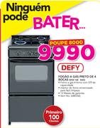 Defy Fogao A Gas Preto De 4 Bocas DGS168 SGG