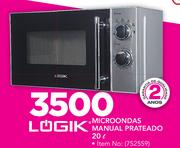 Logik 20ltr Microondas Manual Prateado