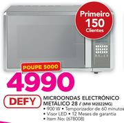 Defy 28ltr Microondas Electrinico Metalico MW M2822MG
