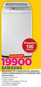 Samsung 9kg Maquina De Lavar Roupa Branca Com Carregamento Superior WA90H4200SW