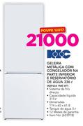 KIC 336ltr Geleira Metalica Com Congelador Na Parte Inferior E Reservatorio De Agua KBF634 1ME WT