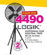 Logik 45cm Ventoinha Com Pdestral Tripe FD-45MB