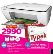 HP Impressora Inkjet2130 3EM1 PRHPK7N77C + Caixa De 5 Resmas De Papel A4 5 x 500 Folhas Typek Gratis