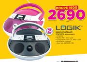 Logik Radio Prateado Portatil RSH-441869 S-cada