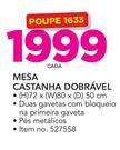 Mesa Castanha Dobravel