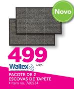 Waltex Pacote de 2 Escovas de Tapete-cada