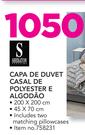 Sheraton Textiles Capa De Duvet Casal De Polyester e Algodao inclui 2 fronhas