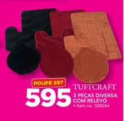 Tuft Craft 3 peças Diversa Com Relevo