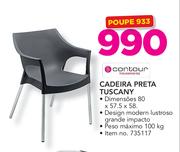 Contour Housewares Cadeira Preta Tuscany