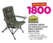 Camp Master Cadeira Verde De Encosto Alto Para Camper Delux 300