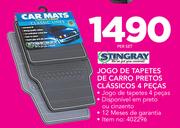 Stingray 4 Pecas Jogo De Tapetes De Carro Pretos Classicos 