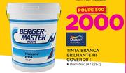 Dulux Tinta branca Brilhante Hi Cover-20ltr