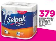 Embalagem de Guardanapos de Cozinha de 3 Folhas Selpak