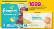 Fraldas Descartaveis Pampers Active Baby/Premium Care Mega Box-Per pacote