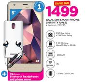 Hisense Dual Sim Smartphone Infinity U962 With Free Bluetooth Headphone And Phone Cover