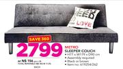 Metro Sleeper Couch H77 x W179 x D90-Each
