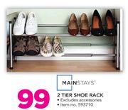Mainstays 2 Tier Shoe Rack Excludes Accessories