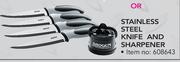 Stainless Steel Knife And Sharpener