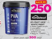 Homestead Fast Hide Cream, Peach Or Sand Paint-20ltr Each