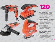 Stramm 500W Impact Drill Or 150W Orbital Sander Or 450W Jigsaw Or 500W 115 Angle Grinder-Each