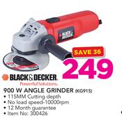 Black & Decker 900W Angle Grinder KG915