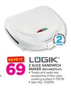 Logik 2 Slice Sandwich Maker RSH-440593-01