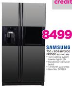 Samsung 750Ltr Side By Side Fridge RS21HKLMR