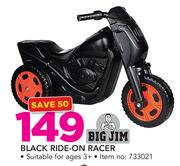 Big Jim Black Ride On Racer