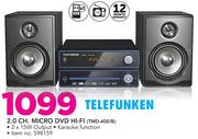 Telefunken 2.0 CH Micro DVD Hi-Fi TMD-400/B