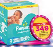 Pampers Active Baby Mega Box(Junior 111's/Maxi Plus 120's/Maxi 132's/Midi 150's)-Per Pack