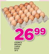 Cedrics Brown Large Eggs-30's Tray