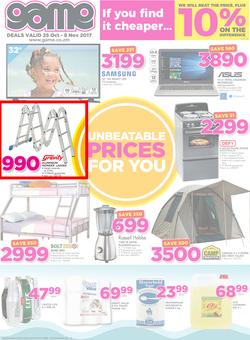 Game Zambia : Unbeatable Prices For You (25 Oct - 8 Nov 2017), page 1