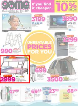Game Zambia : Unbeatable Prices For You (25 Oct - 8 Nov 2017), page 1