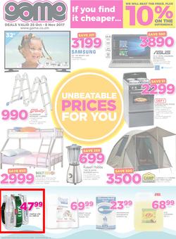 Game Zambia : Unbeatable Prices For You (25 Oct - 8 Nov 2017), page 1