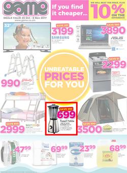 Game Zambia : Unbeatable Prices For You (25 Oct - 8 Nov 2017), page 1