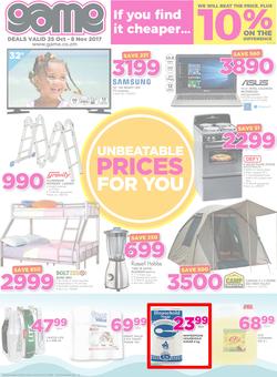 Game Zambia : Unbeatable Prices For You (25 Oct - 8 Nov 2017), page 1
