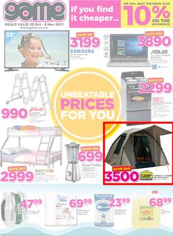 Game Zambia : Unbeatable Prices For You (25 Oct - 8 Nov 2017), page 1