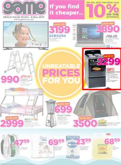 Game Zambia : Unbeatable Prices For You (25 Oct - 8 Nov 2017), page 1