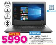 Lenovo 15.6" Intel Core i3 Notebook IDEAPAD 110