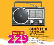 Sinotec FM Portable Radio PR-45U