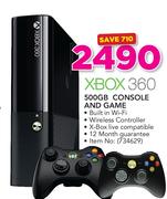Xbox 360 500GB Console And Game