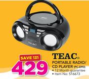 Teac Portable Radio/CD Player PC-D90
