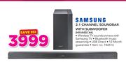 Samsung 2.1 Channel Soundbar With Subwoofer HW-K450 XA