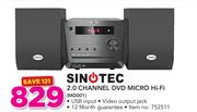 Sinotec 2.0 Channel DVD Micro Hi-Fi
