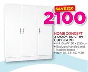 Home Concept 3 Door Built In Cupboard
